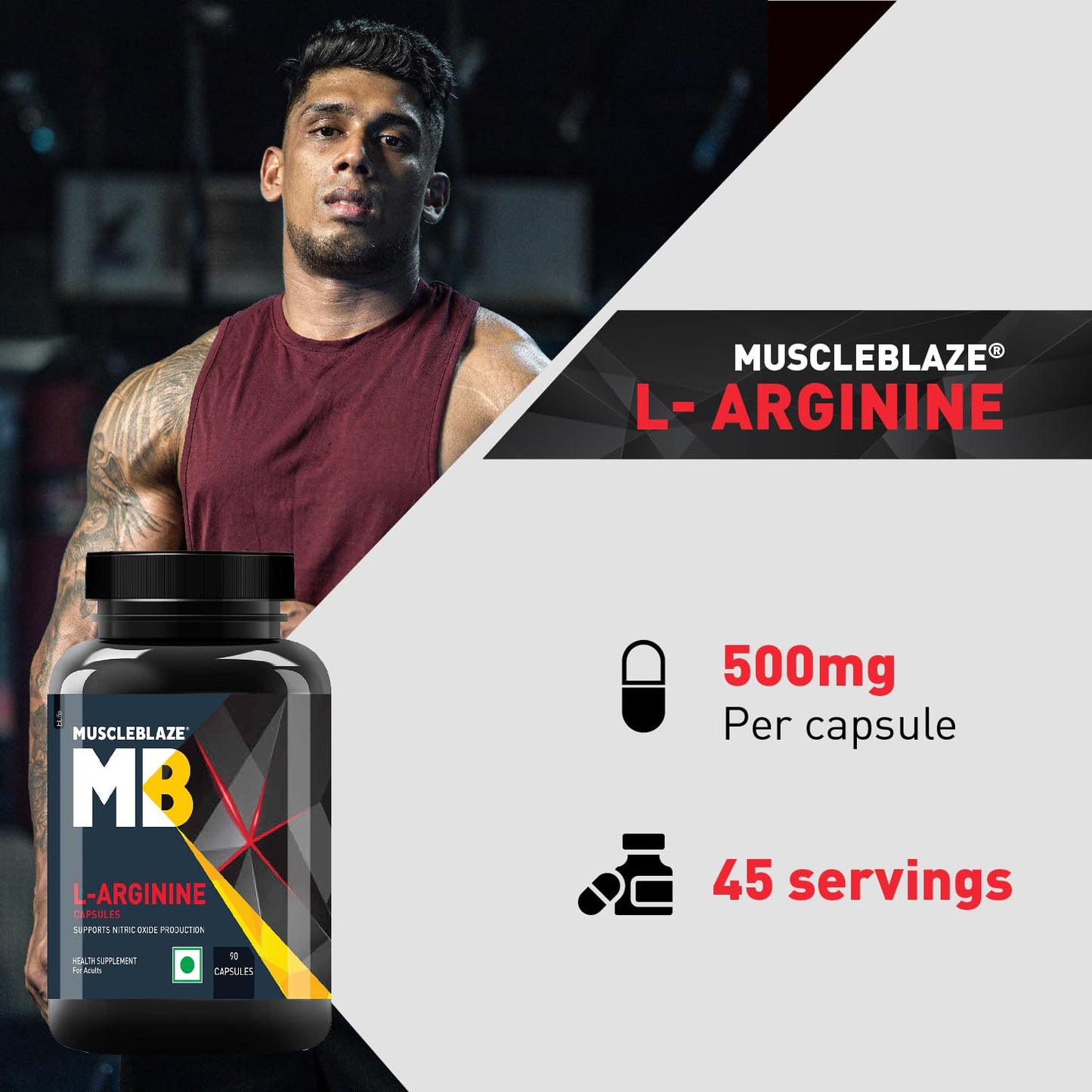 Muscleblaze L-Arginine - 90 Capsule