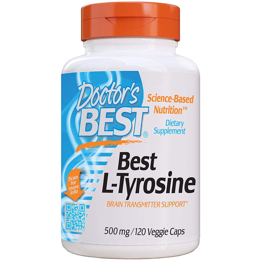 Doctor's Best L-Tyrosine Supplement, 120 Count