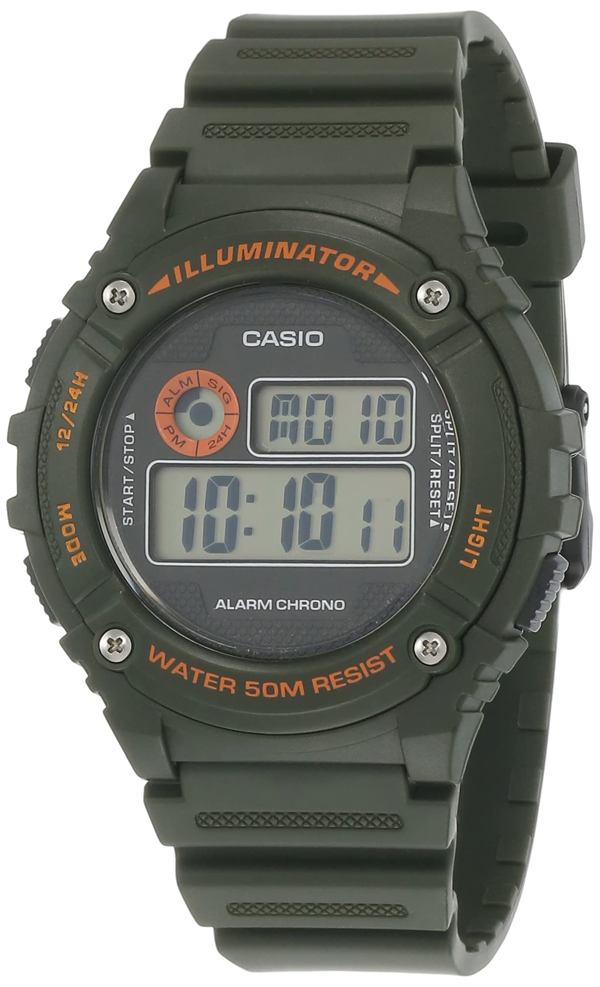 Casio Youth-Digital Digital Black Dial Men's Watch - W-216H-3BVDF (I099)