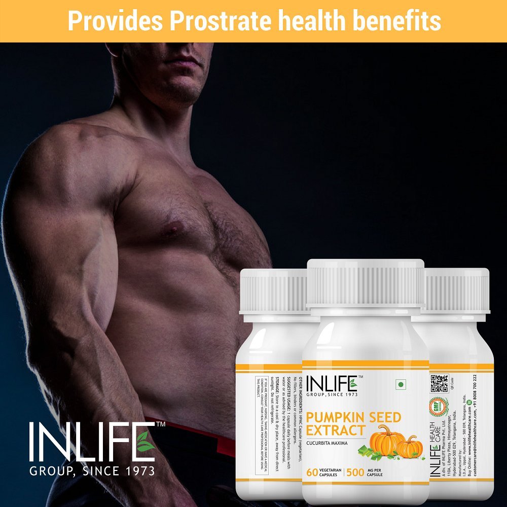 Inlife Pumpkin Seed Extract Supplement (500 mg) - 60 Vegetarian Capsules