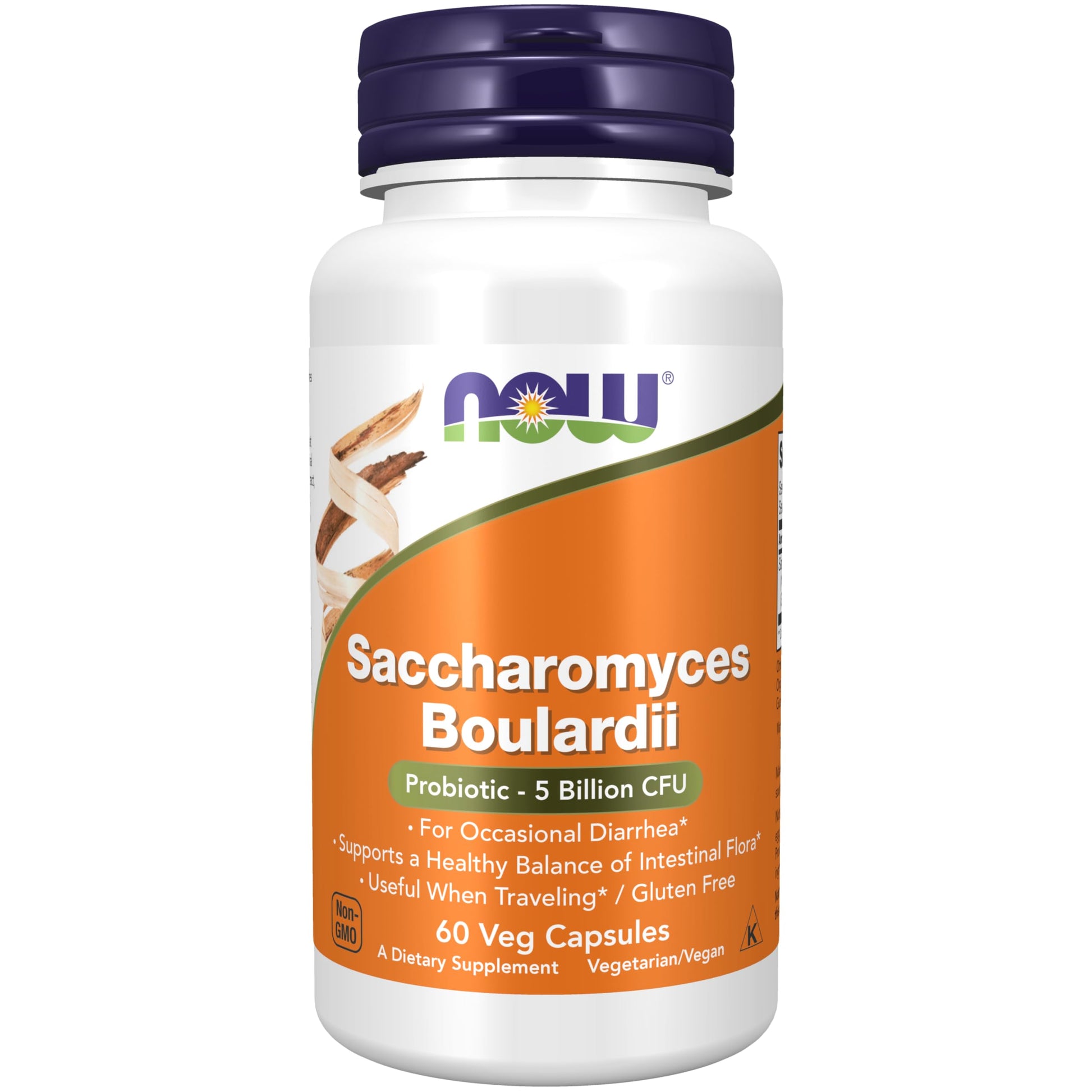 Now Foods, Saccharomyces Boulardii, Gastrointestinal Support, 60 Veg Capsules