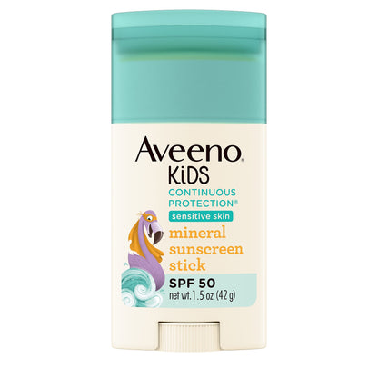 Aveeno Kids Continuous Protection Mineral Sunscreen Stick SPF 50, 42g