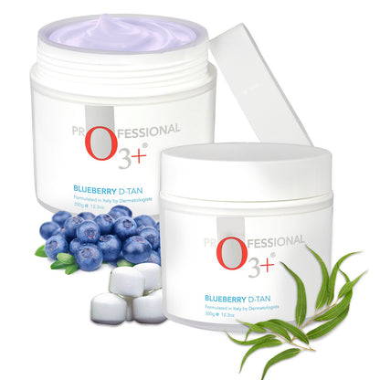 O3+ Blueberry De Tan with Natural Extracts for Tan Removal, Sun Damage Protection and Skin Whitening - For Dry Skin ( D Tan, 300 g)