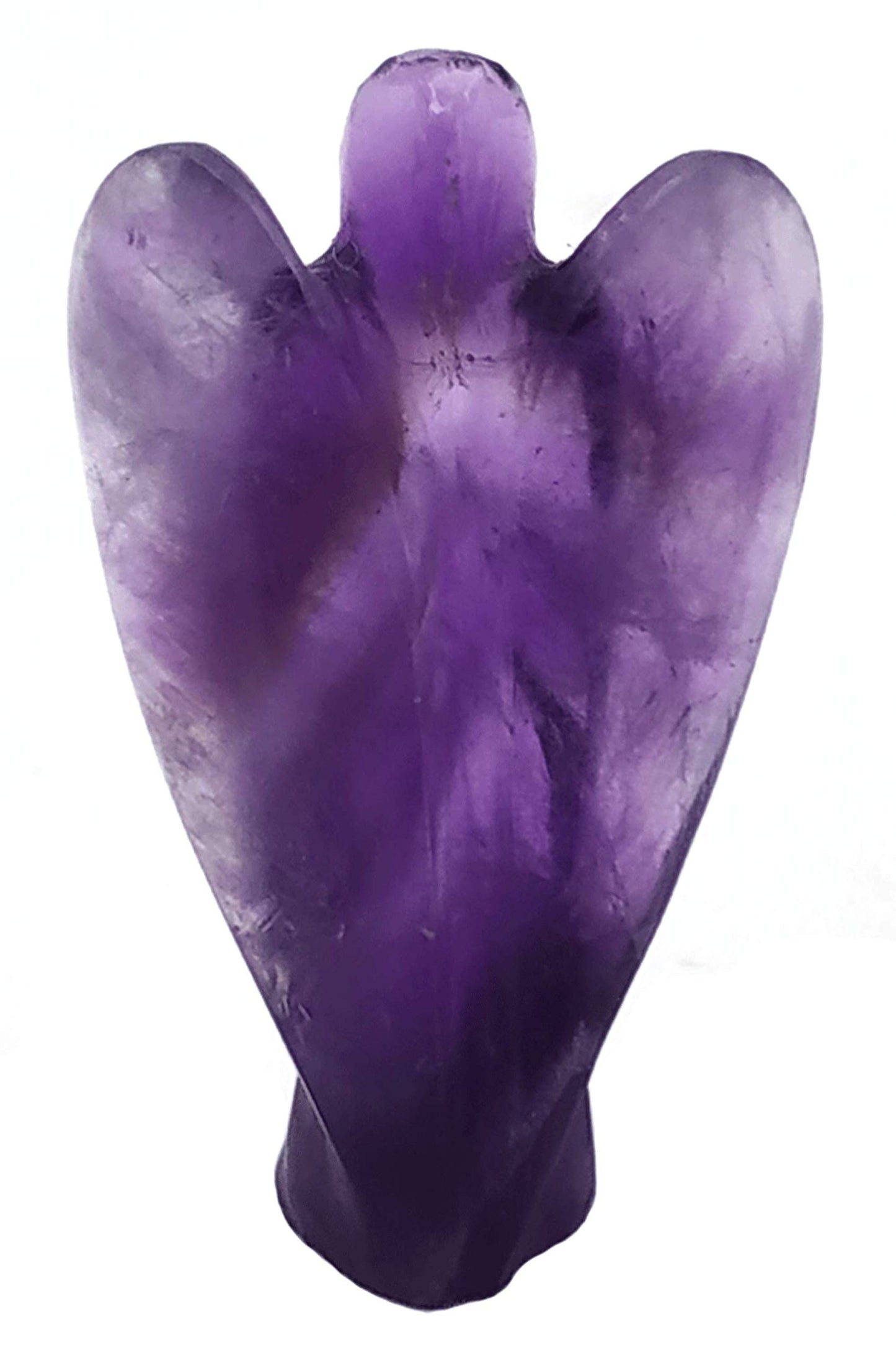 Amethyst Crystal Angel Pocket Figurines Idol - AAA Grade Original Healing Gemstone for Yoga Reiki Meditation Feng Shui (1.5 Inches)