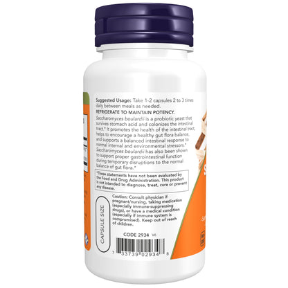 Now Foods, Saccharomyces Boulardii, Gastrointestinal Support, 60 Veg Capsules