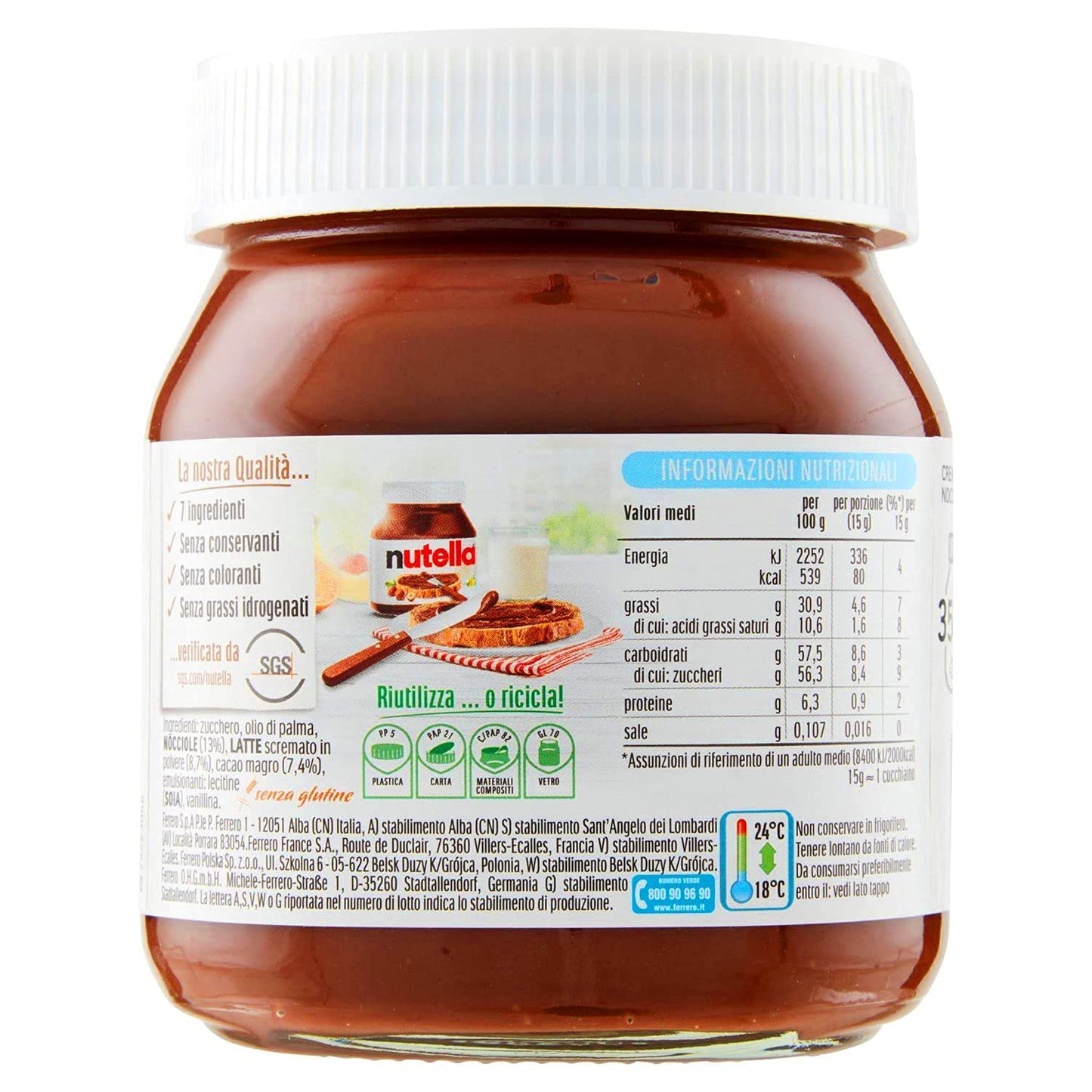 Nutella Hazelnut Spread with Cocoa (350g) - Pack Of 2