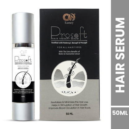 CO LUXURY Prosoft Hair Growth Serum with Redensyl,Baicapil,Procapil,Biotin & Chamomile Extracts | Foight & Non-Greasy Scalp Serum for Men & Women-50ml