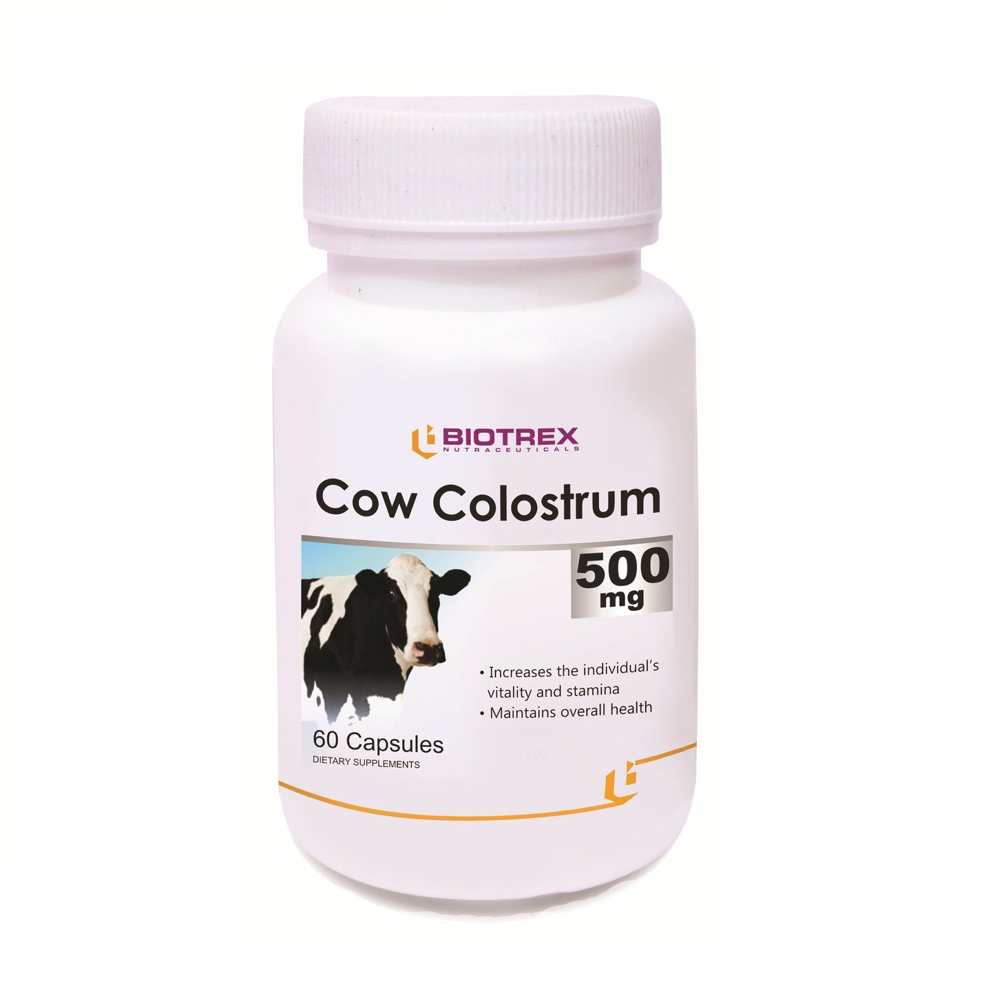 Biotrex Nutraceuticals Cow Colostrum 500Mg - 60 Capsules