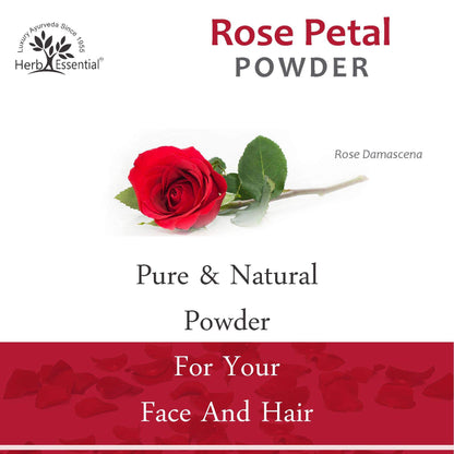 Herb Essential Rose Petal Powder for Face and Skin, 50g