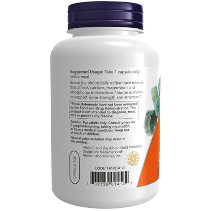 Now Foods Boron 3 Mg - 250 Capsules