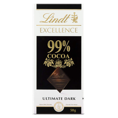 Lindt 99% Cocoa Dark Noir Absolu Chocolate - 50 Grams