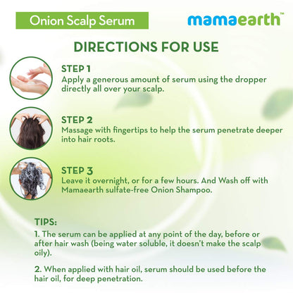 Mamaearth Onion Scalp Serum With Onion Oil and Niacinamide | For Healthy Hair Growth | 50ml