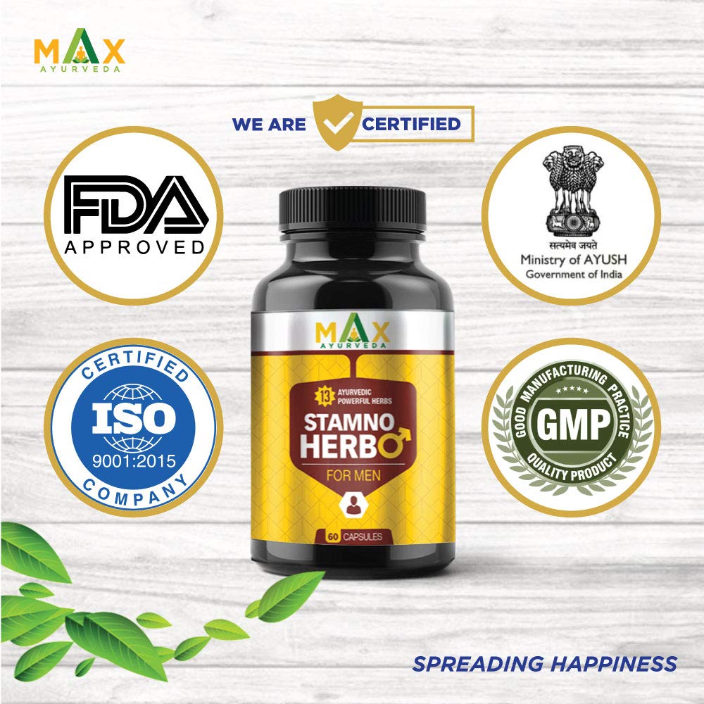 Max Ayurveda Stamno Herbo For Men - 60 Capsules