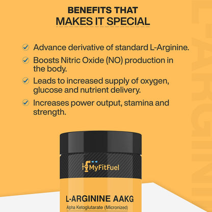 MyFitFuel L-Arginine Alpha-Ketoglutarate (AAKG) (1500 mg) 240 Capsules