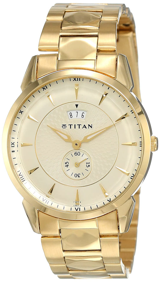 Titan Regalia Analog White Dial Men's Watch -NK1521YM02