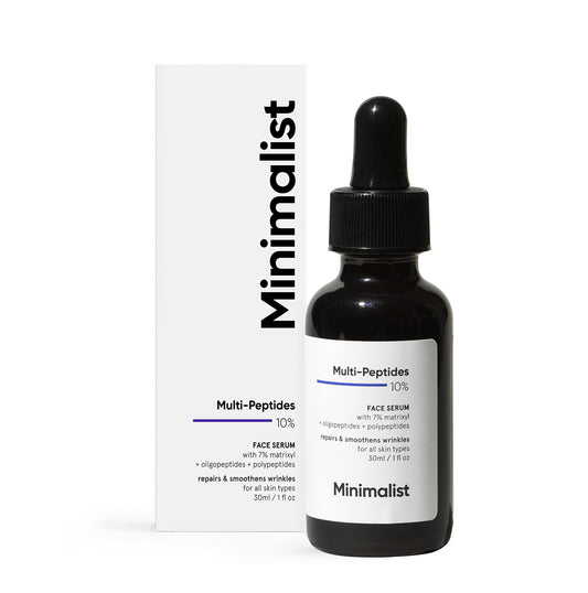 Minimalist Multi Peptide Night Face Serum for Ageless Younger Skin, 30 ml | Collagen Boosting, Hydrating & Overnight Repair Serum for Women & Men