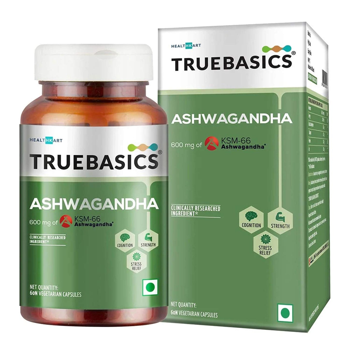 TrueBasics Fish Oil + Ashwagandha, 60 Capsule(s)/Pack