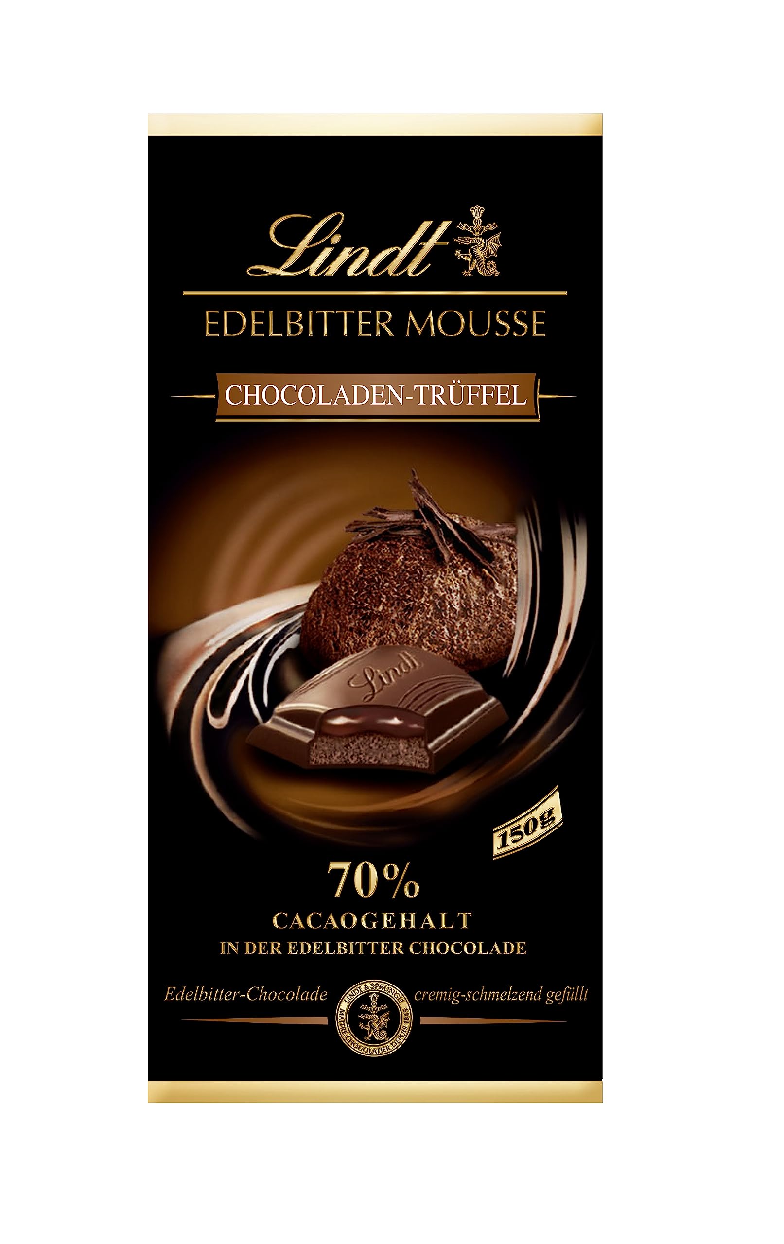 Lindt Edelbitter Mousse Chocoladen-Truffel Pouch, 150 g