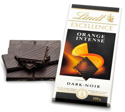 Lindt Excellence Orange Intense Chocolate, 2 X 100 g