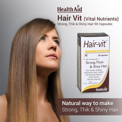 HealthAid Hair Vit Multivitamin and Minerals - 90 Capsules