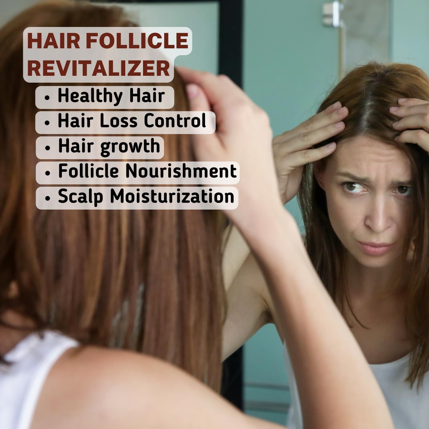 IVACHI Hair Follicle Revitalizer For Hair Growth, Hair Fall Control & Healthy Hair | Saw Palmetto, Rmary, Peppermint, Bhringraj For Men & Women | 50ml