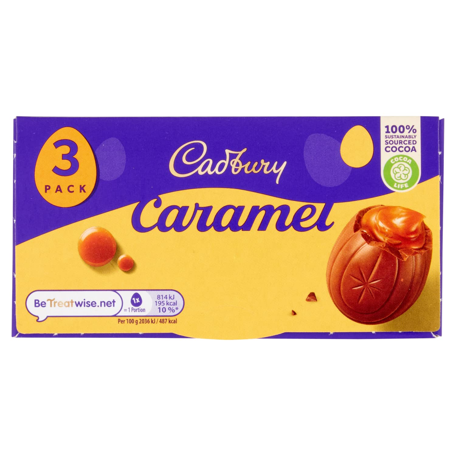 Cadbury Caramel Chocolate 3 Egg, 117g