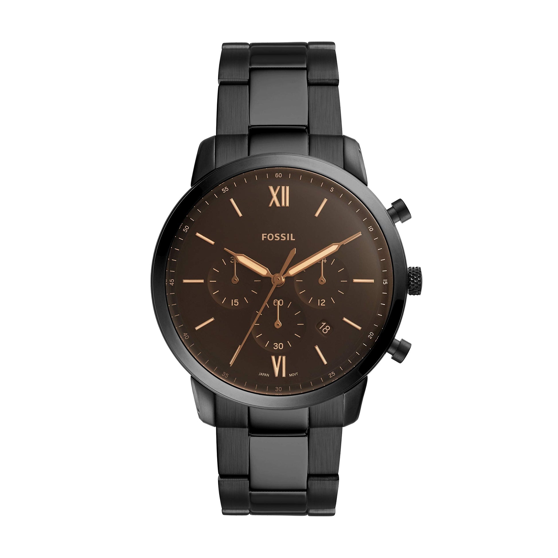 Fossil Neutra Analog Black Dial Men's Watch-FS5525