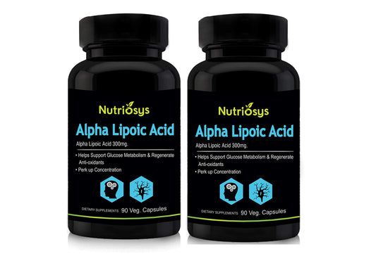 Nutriosys Alpha Lipoic Acid - 300mg (90 Veg Capsules), Pack of - 2