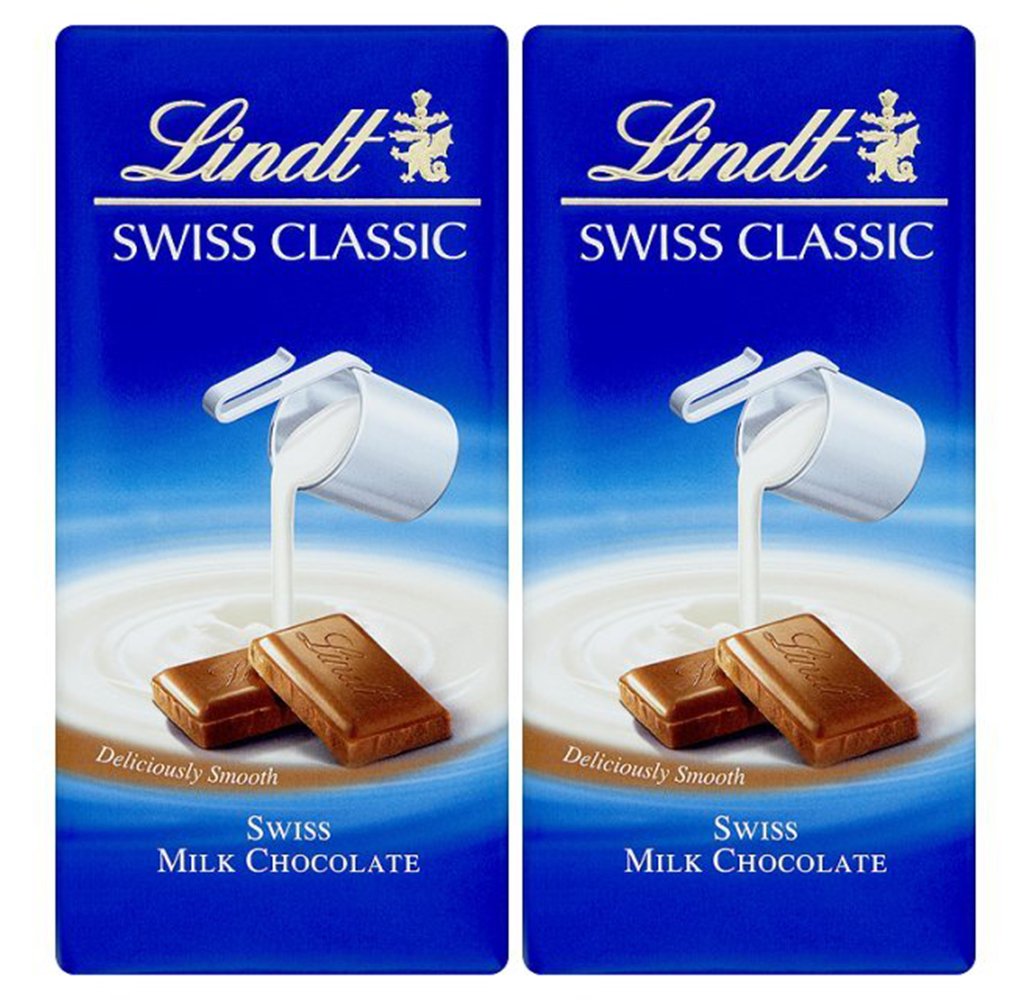 Lindt Swiss Classic Milk Chocolate, 2 X 100 g