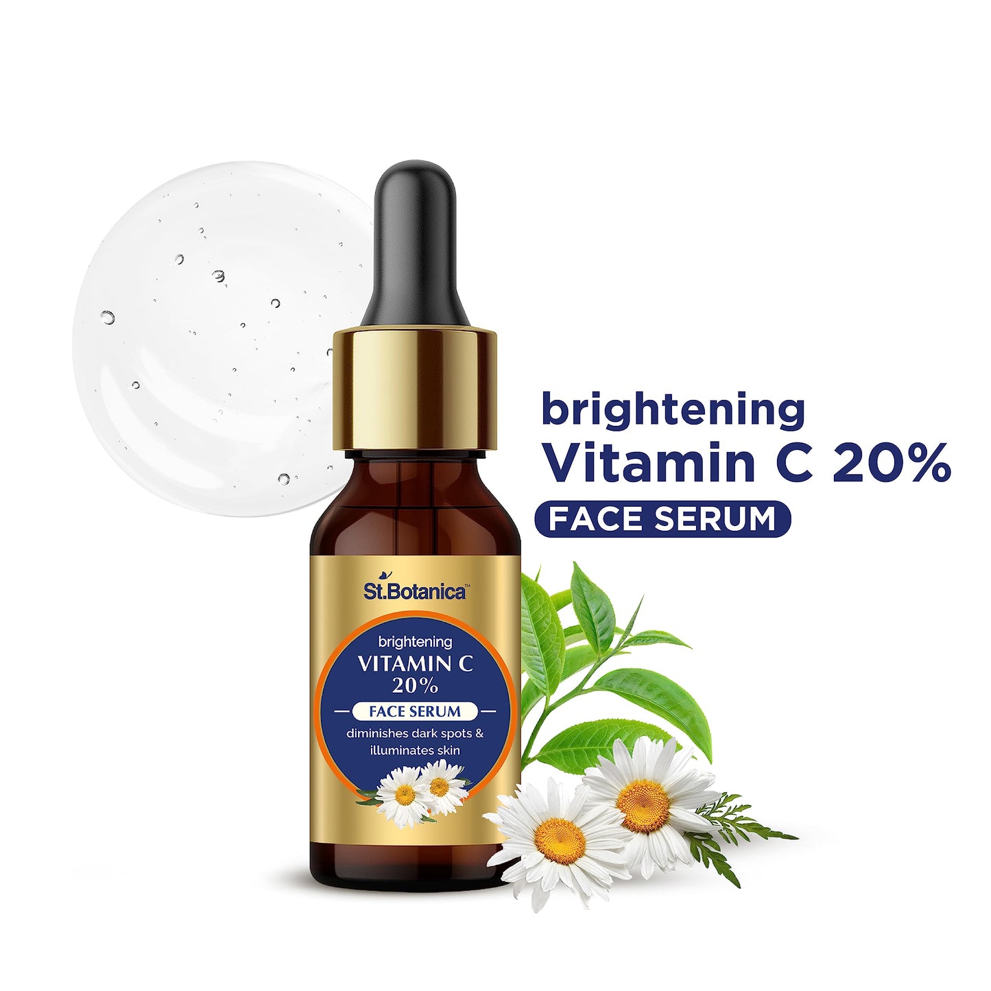 St.Botanica Brightening Vitamin C 20% Face Serum, 10ml | For Illuminating Skin | No Parabens & Sulphates