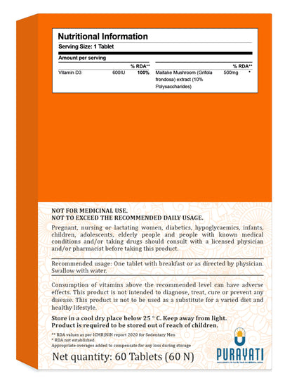 Vitamin D3 Supplement(60 Tablets)