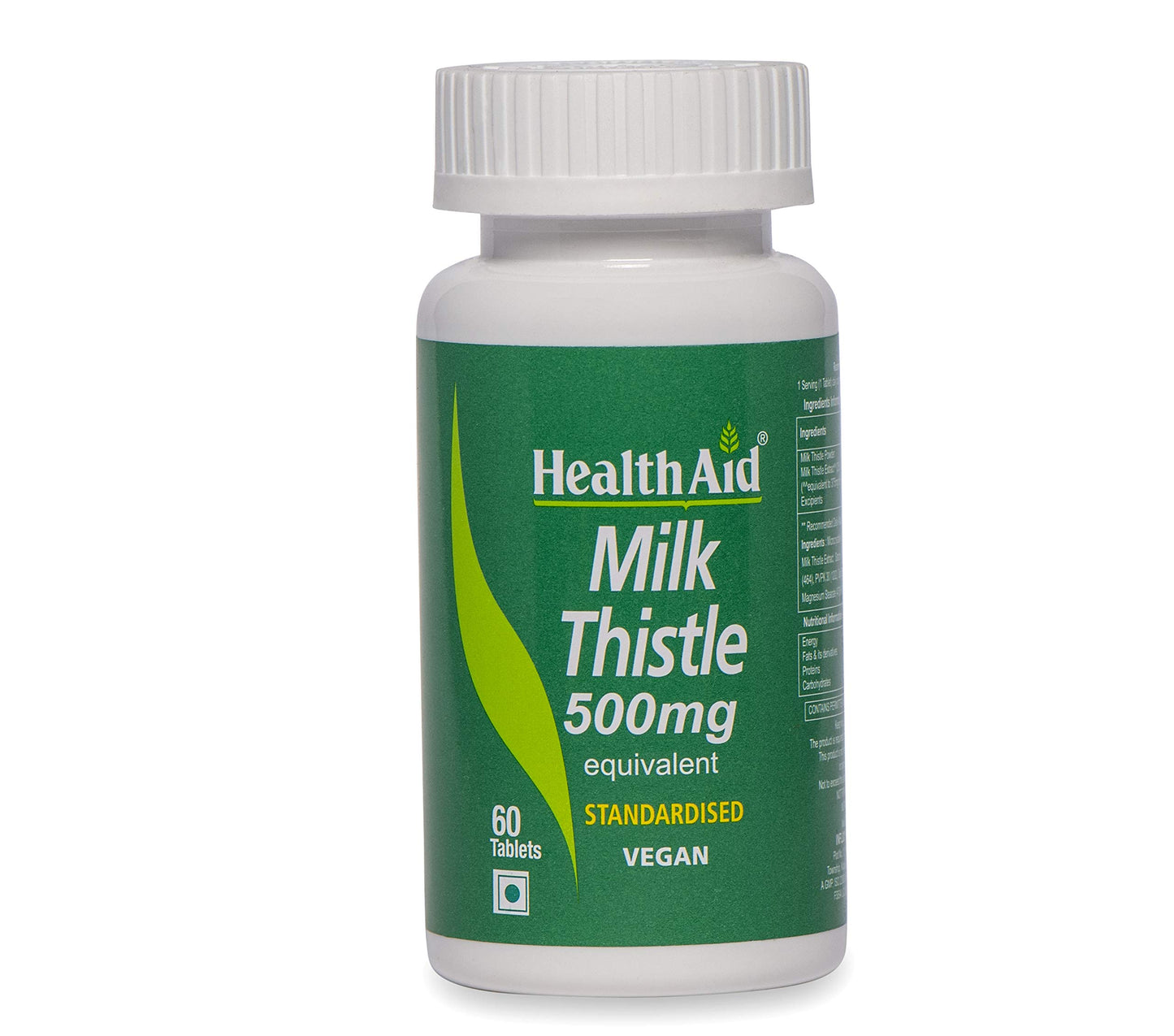 HealthAid Milk Thistle, Liver Support Supplement | Removes Liver Toxins | Antioxidant & Anti-inflammetox Supplement for Men & Women | 60 Vegan Tablets