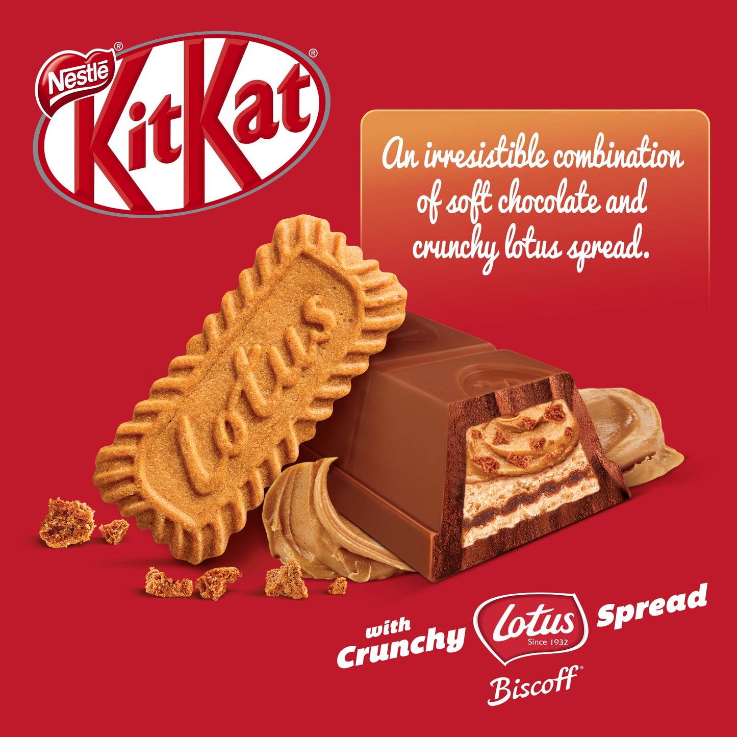 Kitkat Nestle milk Mini Moments with Lotus Biscoff, 122.5 g