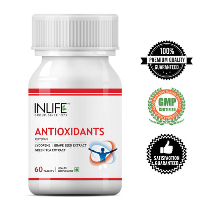 INLIFE Antioxidants Supplement Lycopene,Grape Seed Extract,Green Tea Extract Immunity - 60 Tablets