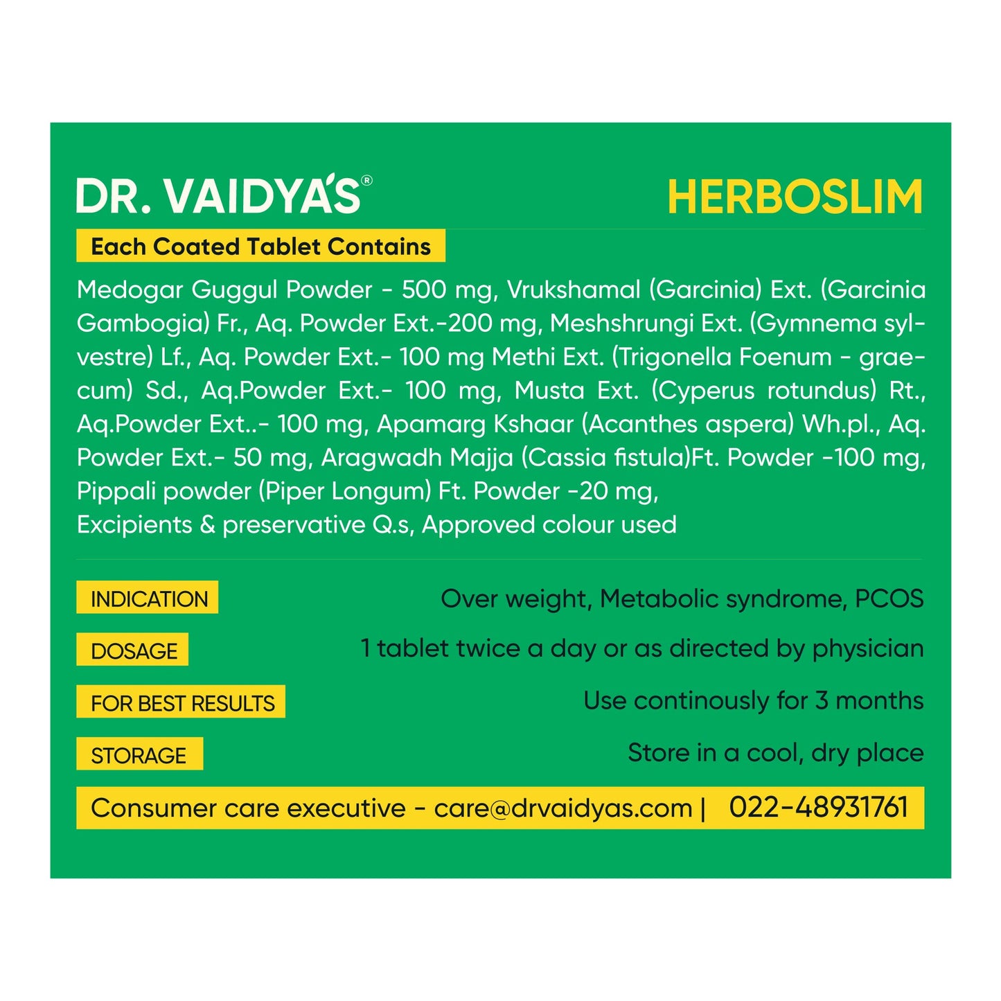 Dr. Vaidya's Weight Loss Combo - (Herboslim 2 + Triphala Juice)