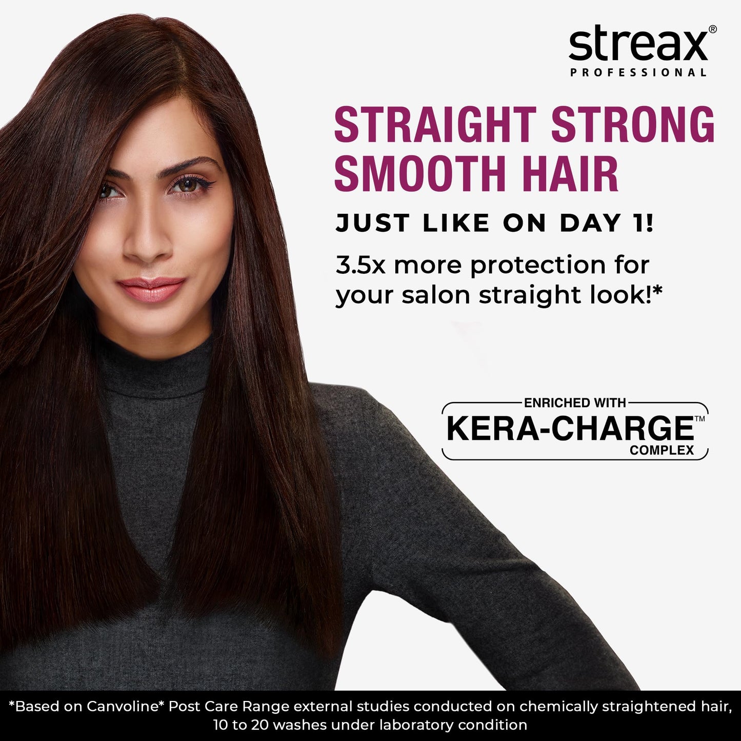 Streax Professional Canvoline Straightening Post Care Hair Serum for Women | Enriched with Baobab OiTangle Free Hair | Paraben & Silicon free | 100 ml