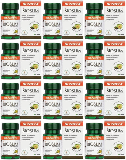 SUNOVA Bioslim- Weight Management Formula | Made up of Garcinia Cambogia and Green Coffee Bean Extracts – 60 Tablets x Pack of 12