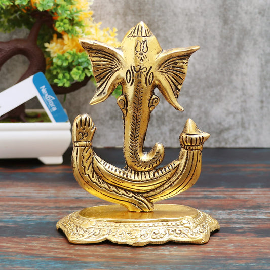 Nexplora Industries Ganesh Idol Metal Statue Spiritual Showpiece Figurine Sculpture House Warming Gift
