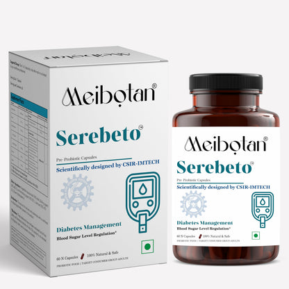 Meibotan India First Probiotic Blend 10 Billion 7 different types of Probiotics Scientifically desig & Blood sugar Levels 60 Veg Capsule (Men & Women)