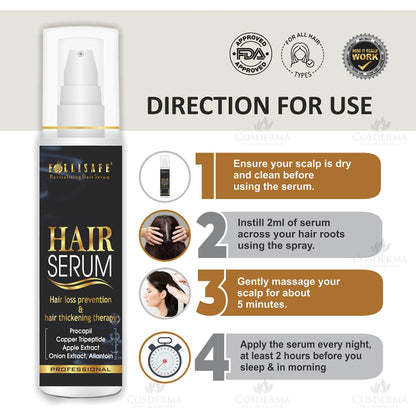 Folllisafe Hair grow Serum Peptides & Growth Factors 60 ml