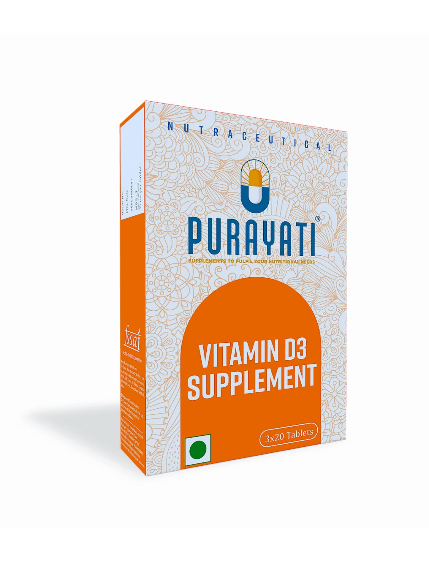 Vitamin D3 Supplement(60 Tablets)