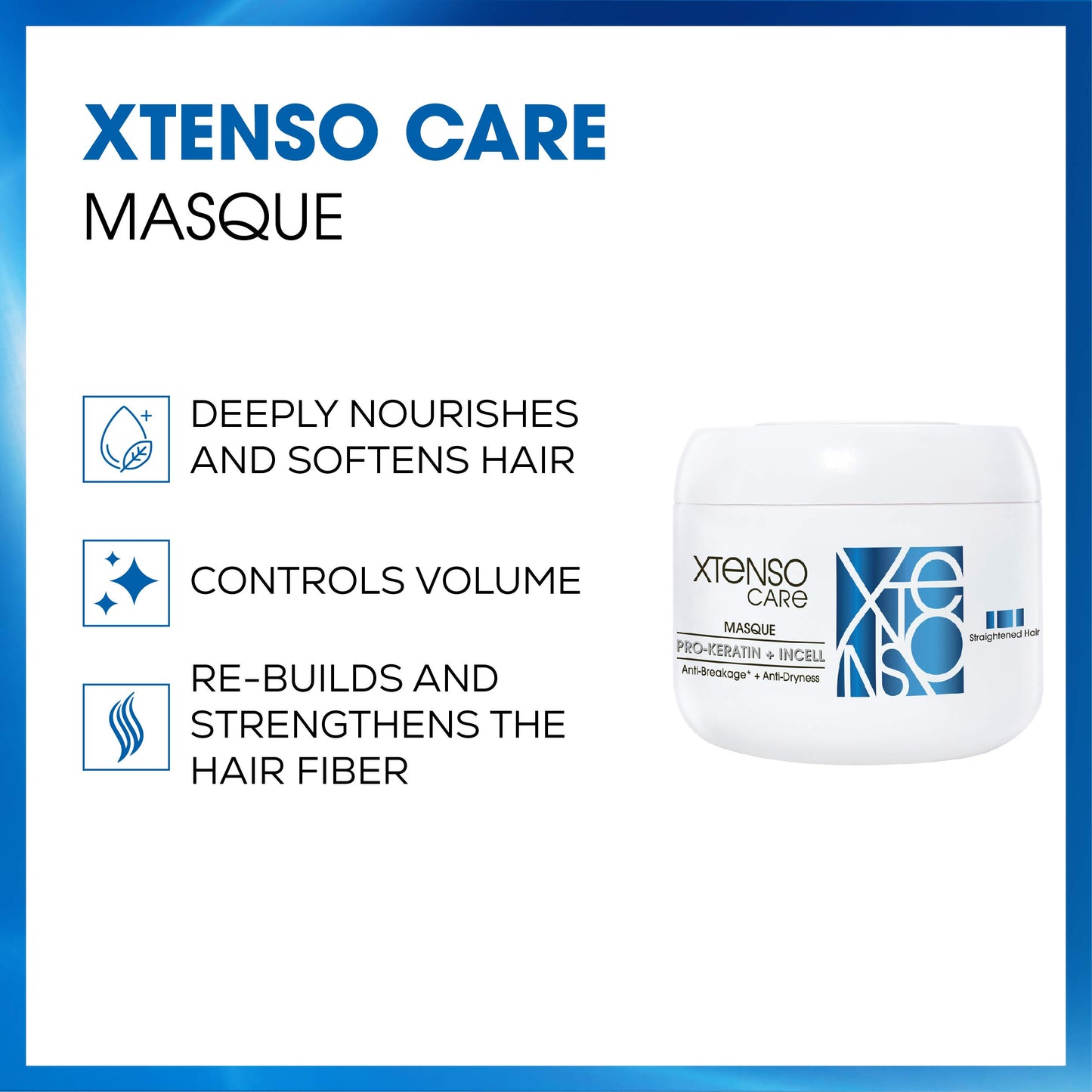 L'Oréal Professionnel Xtenso Care Masque 196 gm, For Straightened Hair & L'Oréal Professionnel Serielimited Blow Dry Serum 125 Ml, For Frizz-Free Hair