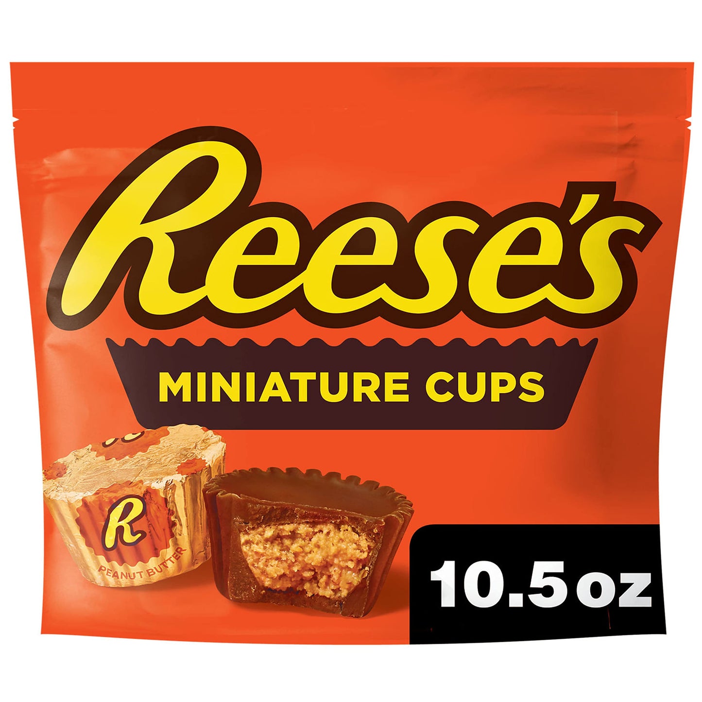 HERSHEY's Reese's Miniature Cups Milk Chocolate & Peanut Butter Share Pack, 297 Grams, Orange