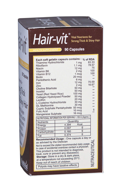 HealthAid Hair Vit Multivitamin and Minerals - 90 Capsules