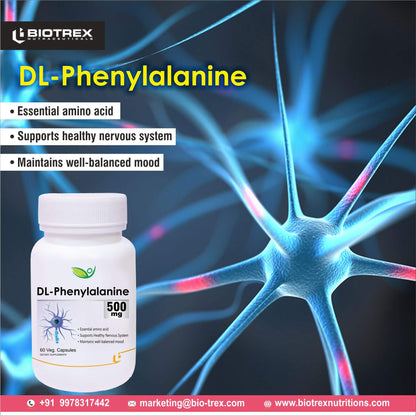 Biotrex Nutraceuticals DL-Phenylalanine 500mg - 60 Veg Capsules