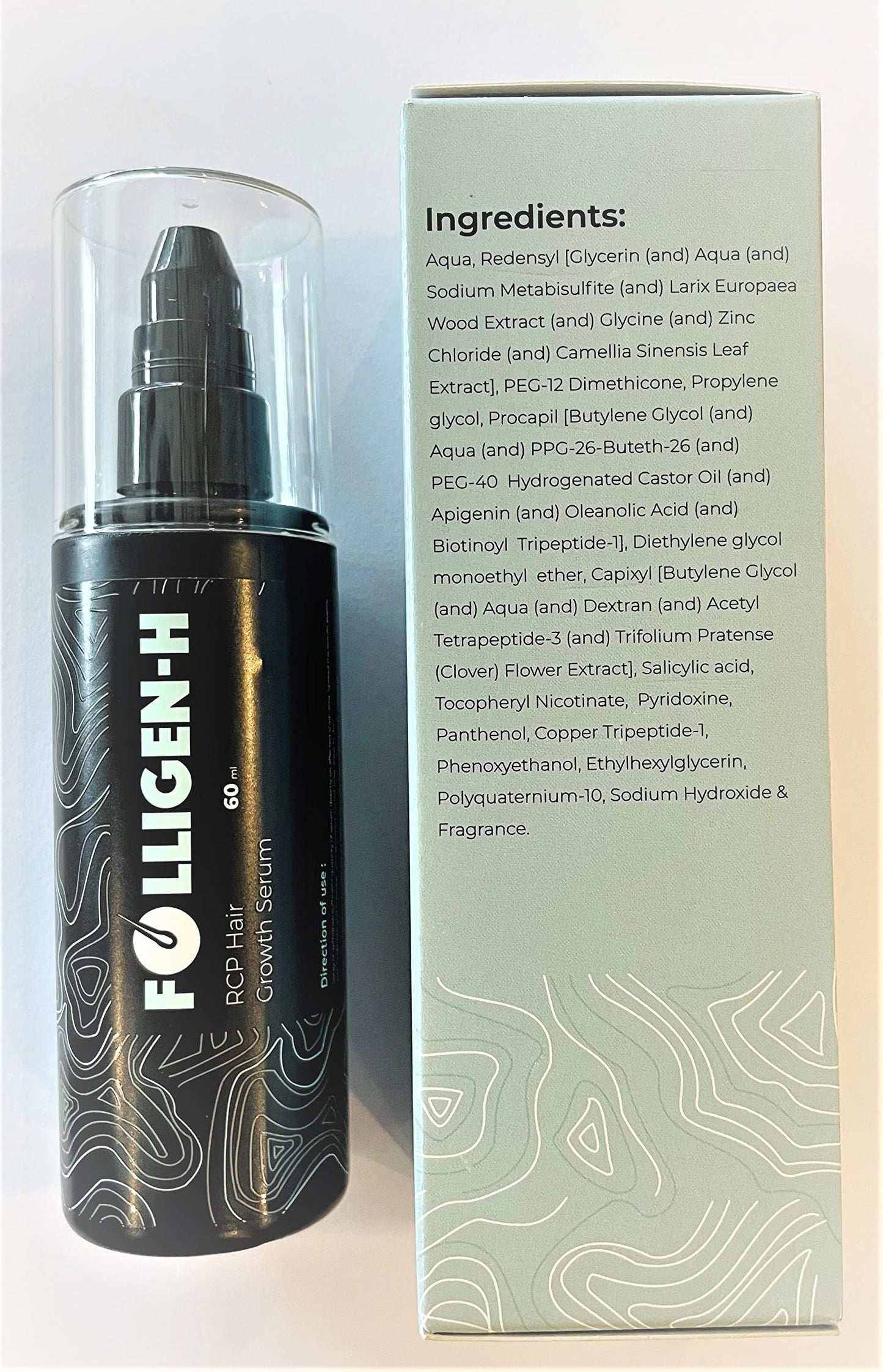 Folligen-H RCP Hair Growth Serum - Redensyl Hair Growth Serum with Capixyl and Procapil - Peptide Ser Men and Women - Temple Wellness Ventures - 60 ml