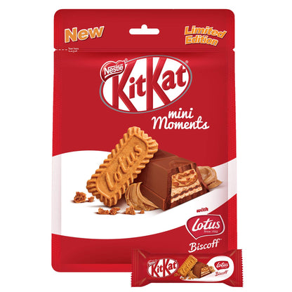 Kitkat Nestle milk Mini Moments with Lotus Biscoff, 122.5 g