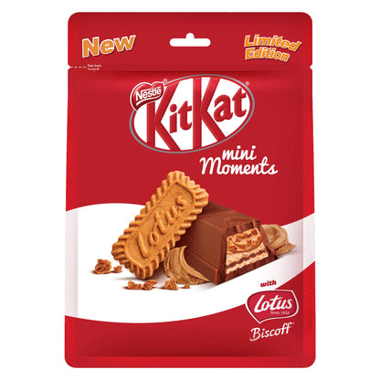 Kitkat Nestle milk Mini Moments with Lotus Biscoff, 122.5 g