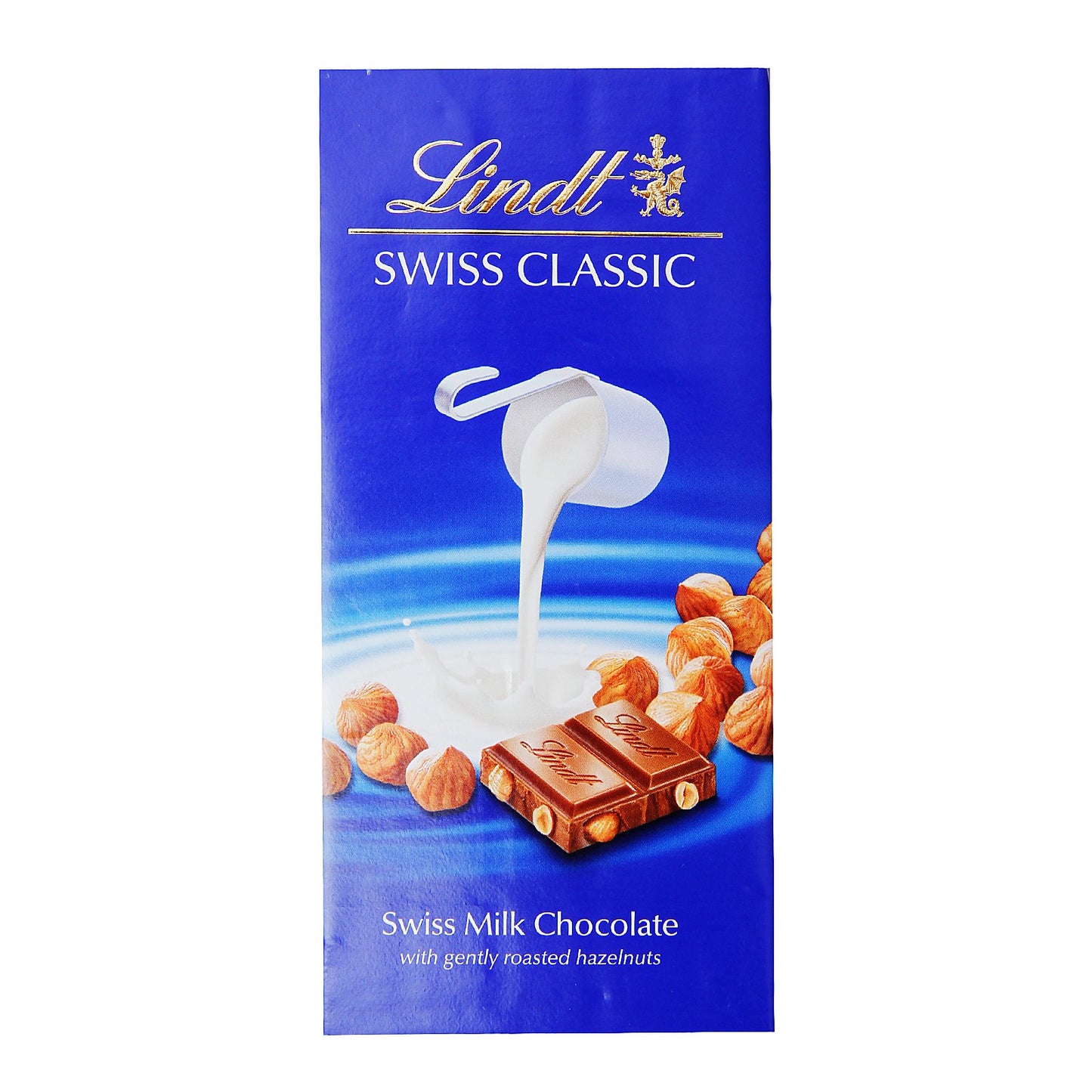 Lindt Swiss Classic Milk Chocolate with Hazelnut Bar 100g