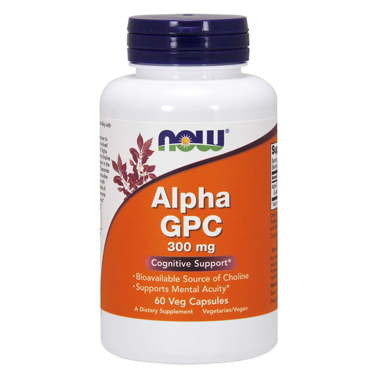 Now Foods Alpha GPC Capsules 300 mg, 60 Count